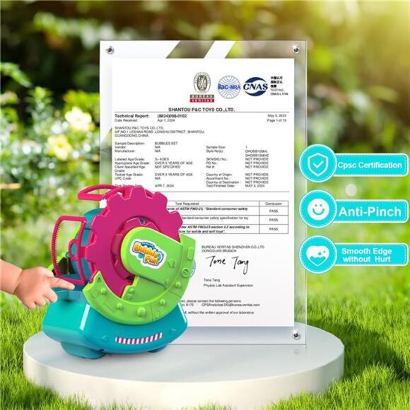 Bubble Machine for Toddlers Kids, Bubble Blower with 8oz Bubble Solution, Make - Picture 6 of 7